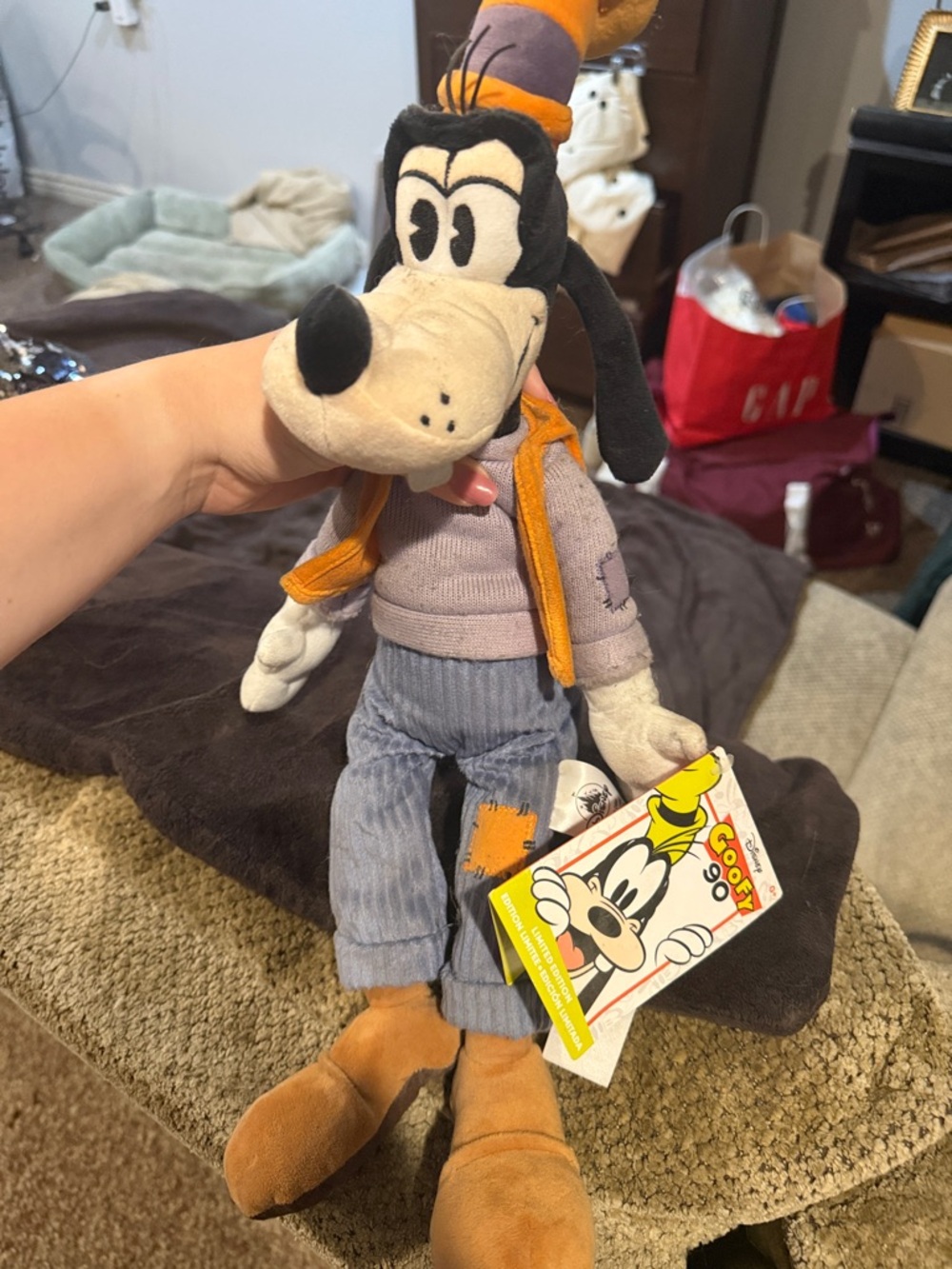 Disney Goofy Plush in Purple, Blue, Orange and Brown